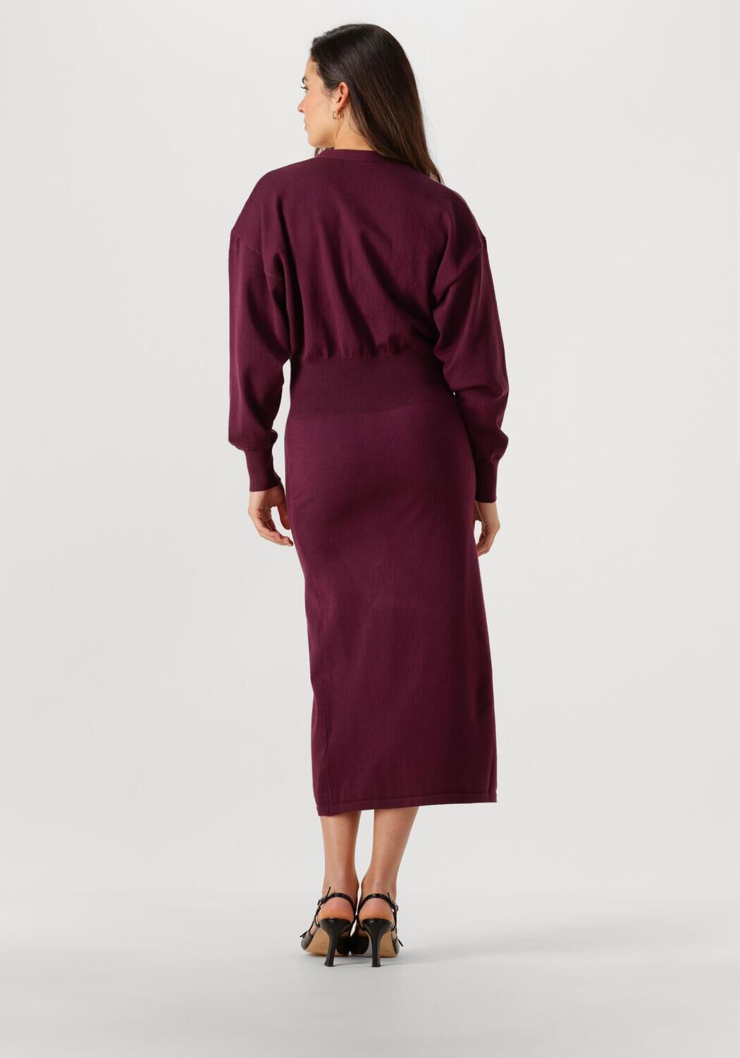 Ydence Dames Jurken Knitted Dress Claudia - Bordeaux, foto 3