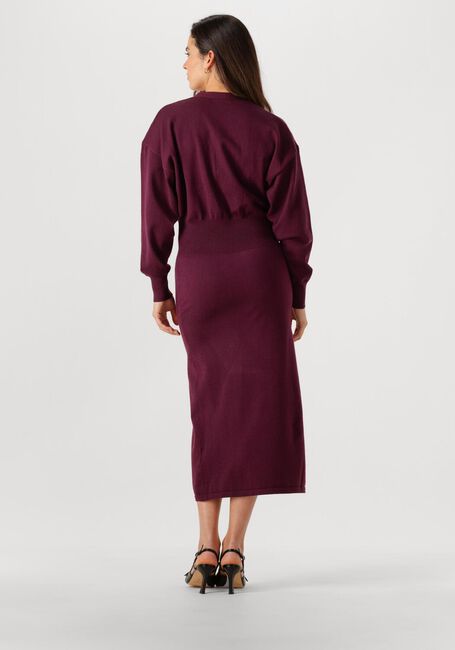 Paarse YDENCE Midi jurk KNITTED DRESS CLAUDIA - large