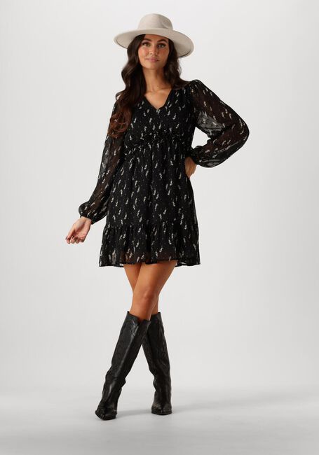 Zwarte NEO NOIR Mini jurk BETHIE FLOWER BRANCH DRESS - large
