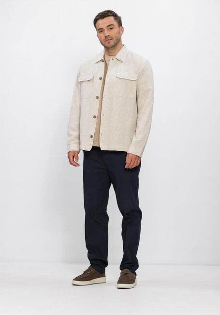 Beige SELECTED MEN Overshirts SLH-LEROY LINEN BLEND OVERSHIRT LS NOOS - large