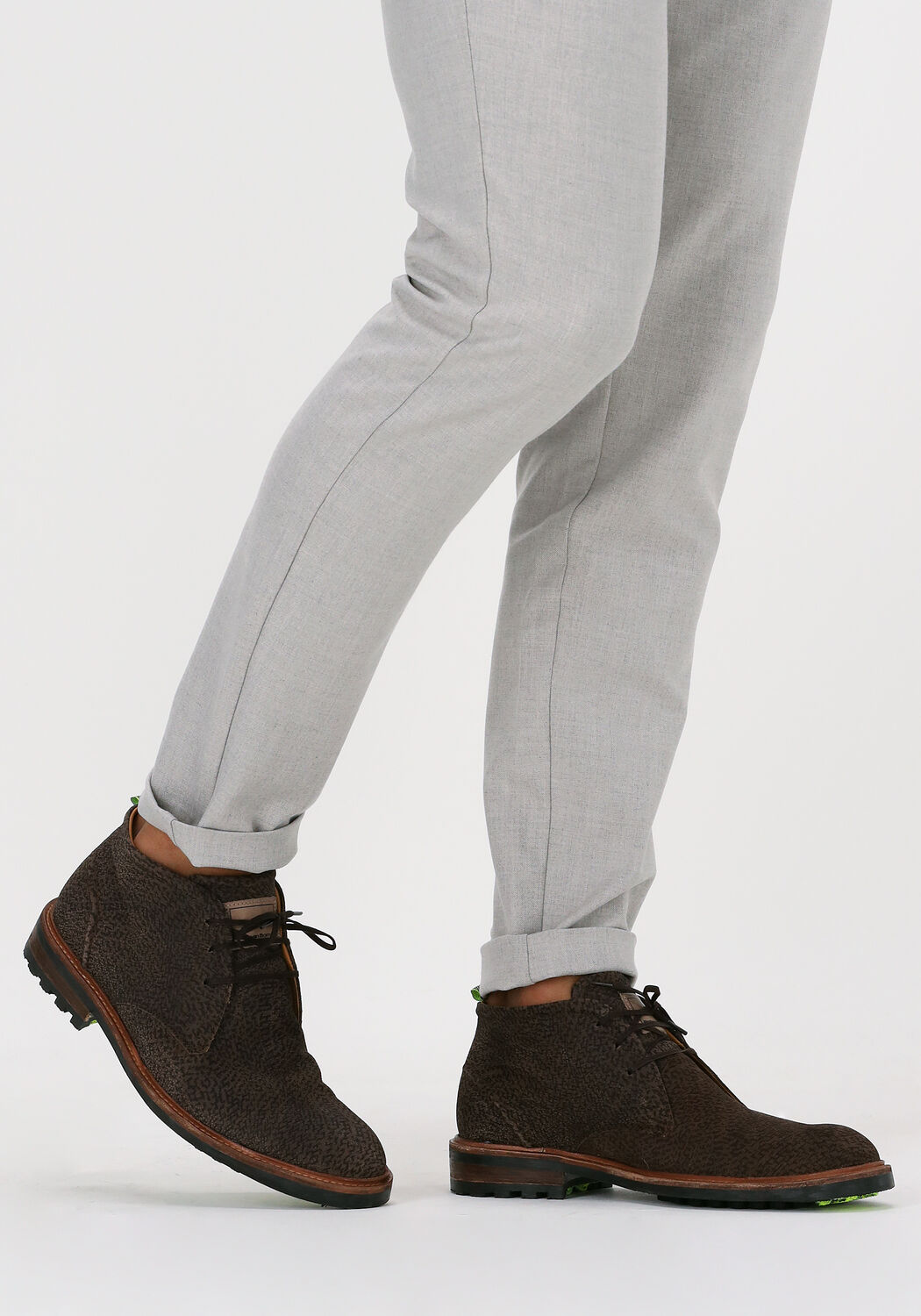 Bruine FLORIS VAN BOMMEL Veterschoenen 20090 - large