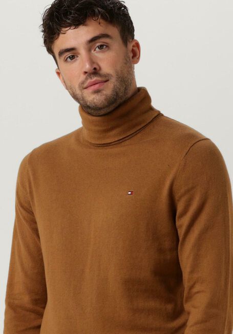 Bruine TOMMY HILFIGER Coltrui PIMA ORG CTN CASHMERE ROLL NECK - large