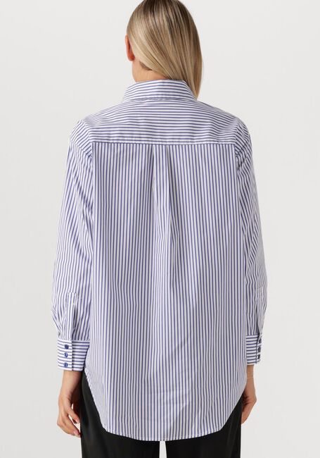 Blauwe HAUTE L'AMITIÉ Blouses STRIPE CHEST LOGO SHIRT - large