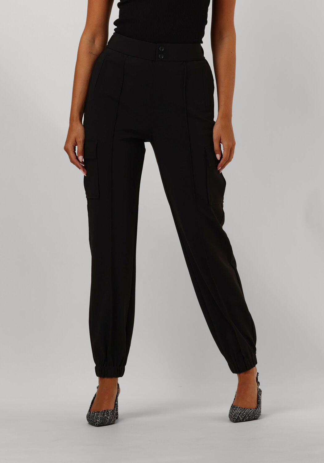 MOS MOSH Elegante Izzy Pant voor stijlvolle vrouwen Black Dames