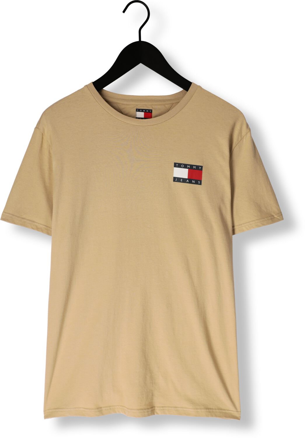 TOMMY JEANS Heren Polo's & T-shirts Tjm Slim Essential Flag Tee Ext Beige