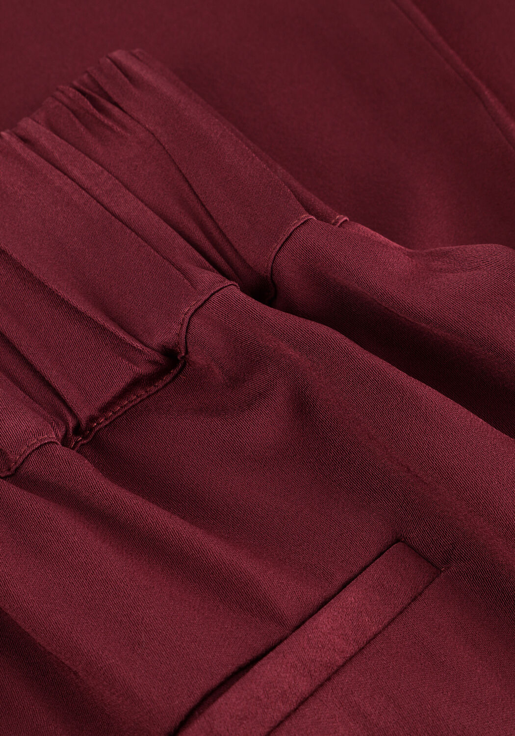 Bordeaux SELECTED WOMEN Wijde broek SLFLAURINA MW WIDE PANT B - large