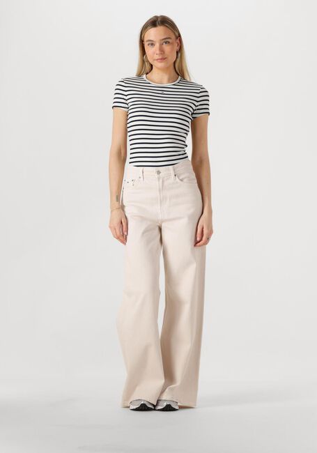 Witte TOMMY JEANS T-shirt TJW SLIM ESSENTIAL RIB SS EXT - large