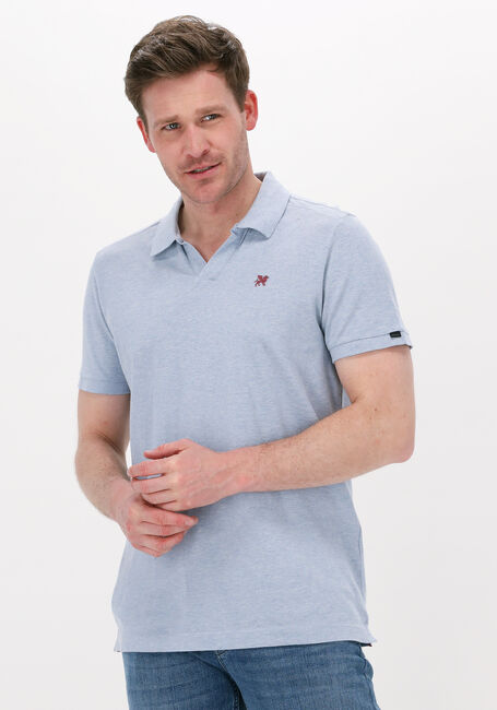 Lichtblauwe VANGUARD Polo SHORT SLEEVE POLO PIQUE STRETCH PEACHED - large