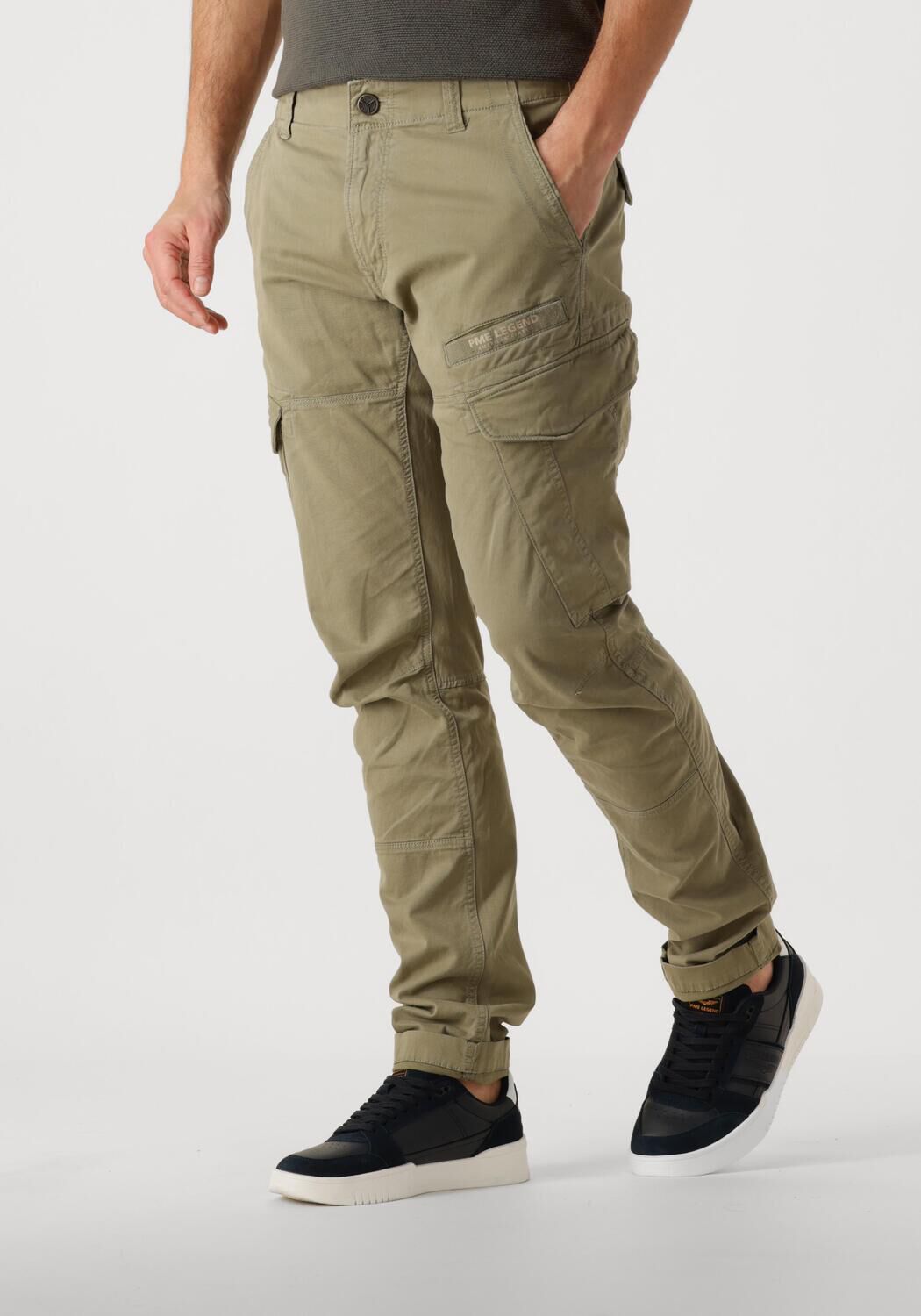PME Legend Tapered fit cargobroek met labelprint model 'NORDROP'