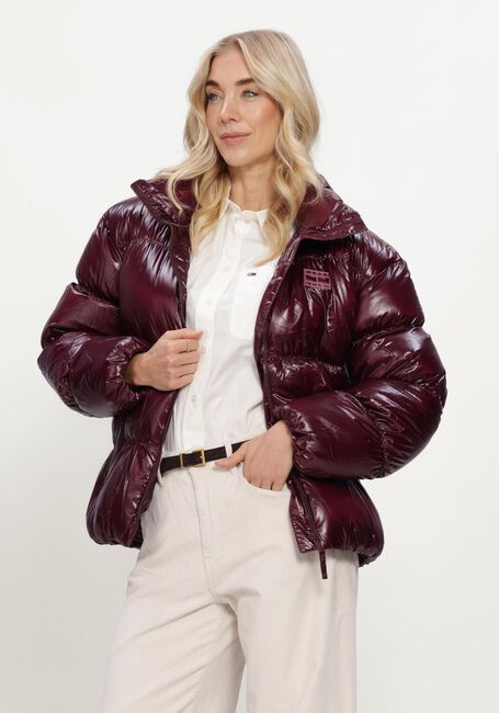 Bordeaux TOMMY JEANS Gewatteerde jas TJW HIGH NECK SHINY PUFFER DOWN - large