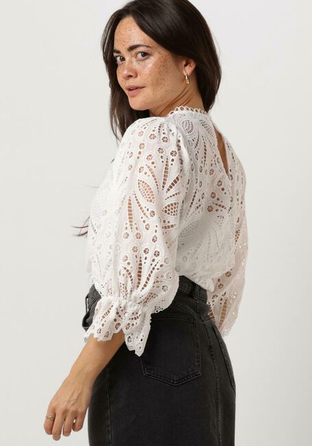 Gebroken wit NEO NOIR Blouses ADELA EMBROIDERY BLOUSE - large