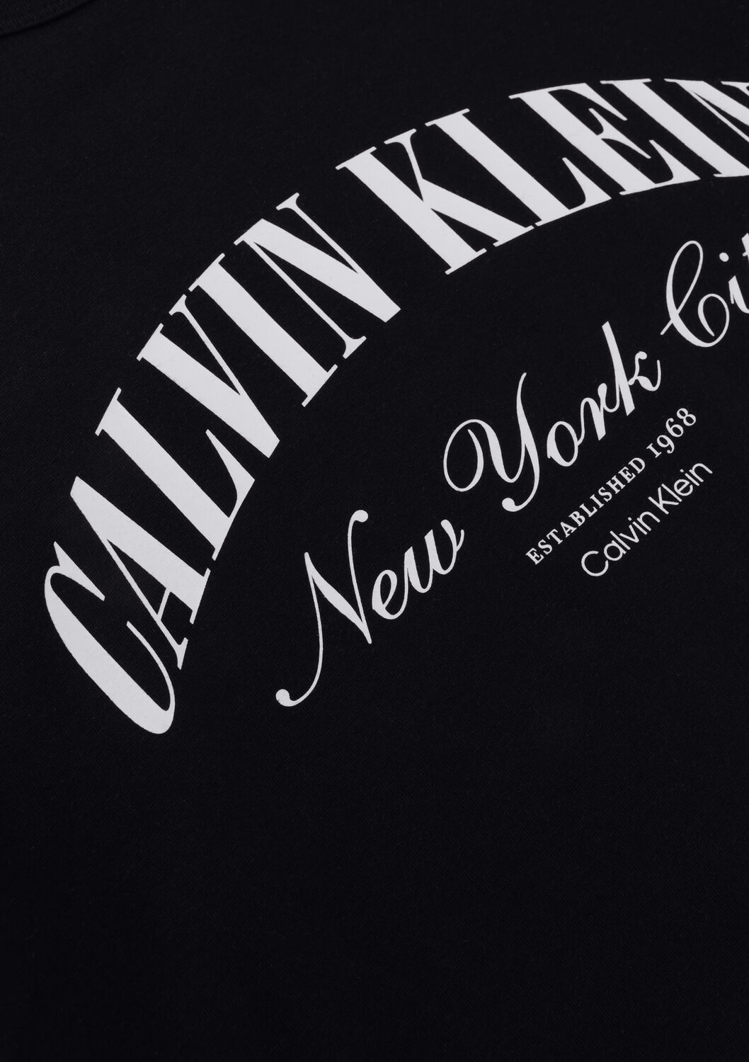 Zwarte CALVIN KLEIN T-shirt SS GRAPHIC LOGO BABY TEE - large