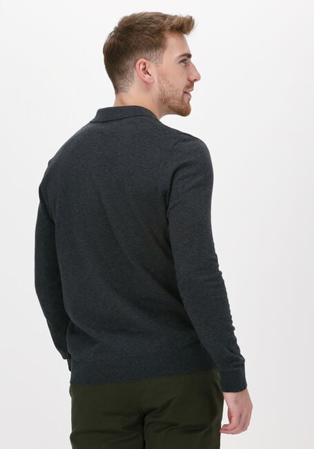 Grijze SELECTED HOMME Polo SLHBERG LS KNIT POLO NECK B NO - large