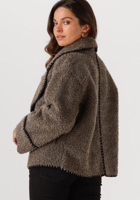 Taupe OBJECT Teddy jas OBJSHIREN JACKET - large