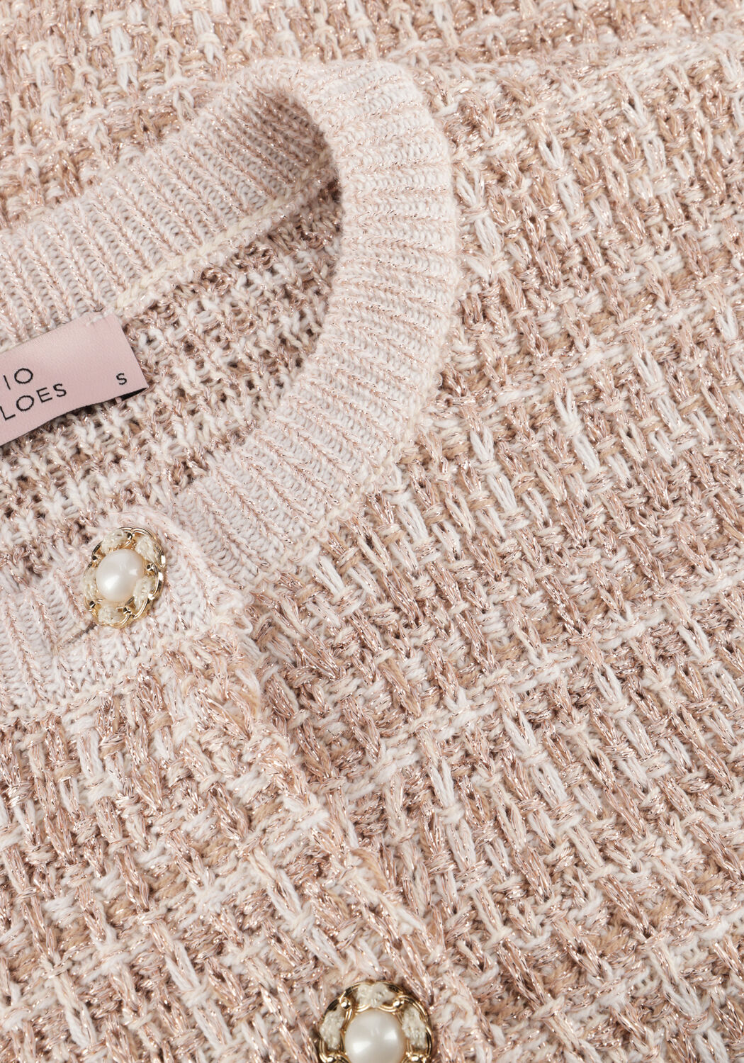 Beige STUDIO ANNELOES Trui CHANDRA GOLD CARDIGAN - large