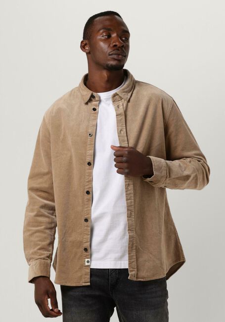 Beige ANERKJENDT Overshirt AKLEIF CORDUROY SHIRT - large