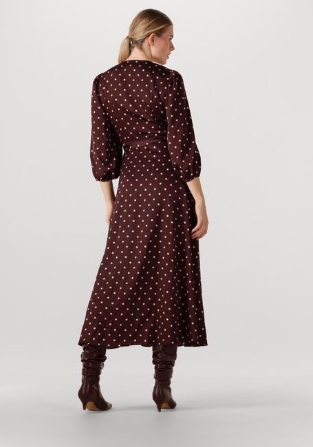 Bordeaux NEO NOIR Midi jurk MALINGA DOT DRESS - large