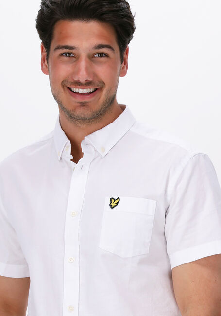 Witte LYLE & SCOTT Casual overhemd SS OXFORD SHIRT - large