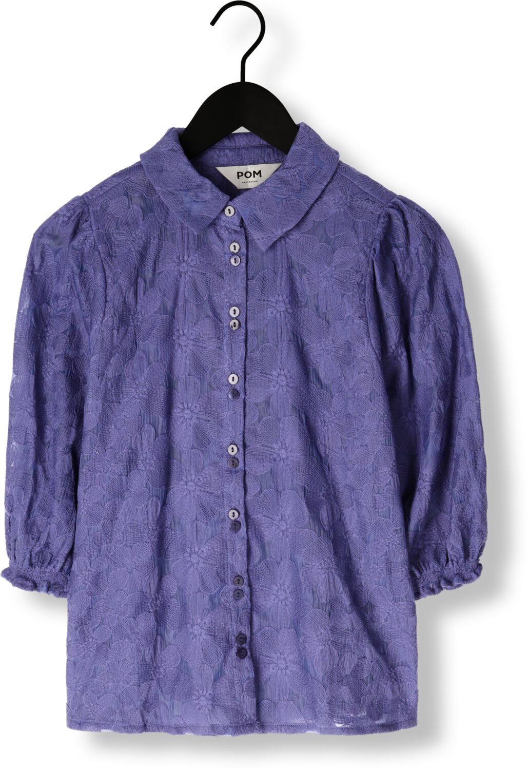 POM AMSTERDAM Dames Blouses Sapphire Blouse Blauw