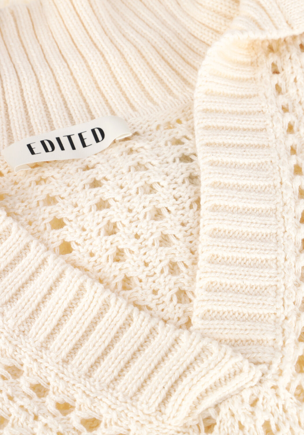 Gebroken wit EDITED Tops & T-shirts SARAI  POLO JUMPER - large