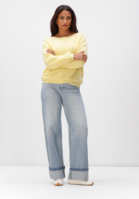 Lichtblauwe ABRAND JEANS Wide jeans HIGH WIDE JORDAN - large