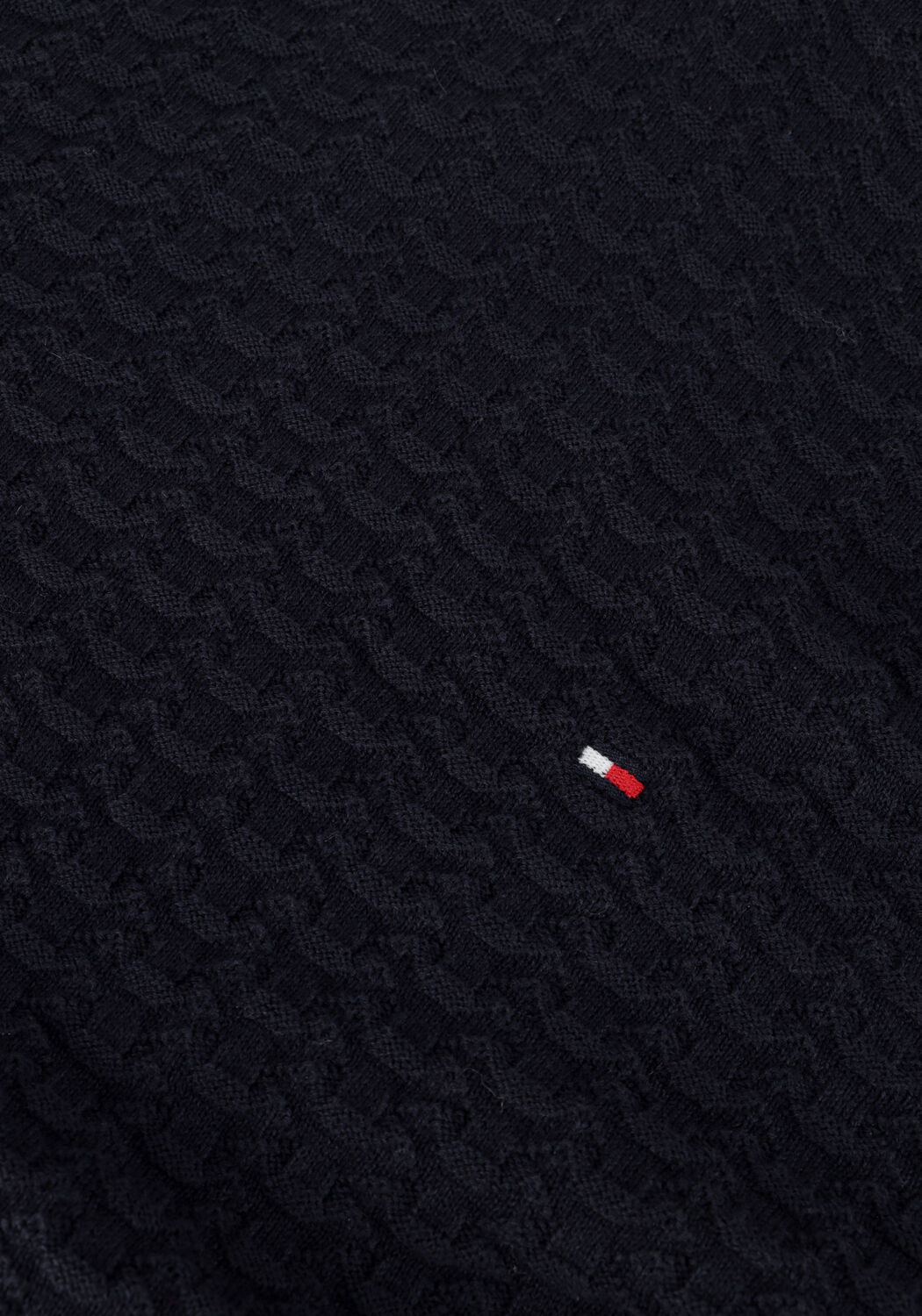 Donkerblauwe TOMMY HILFIGER Coltrui EXAGGERATED STRUCTURE ROLL NECK - large