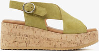 Groene VIA VAI Platte sandalen SISSEL RAISE - medium