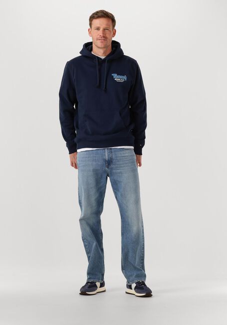 Donkerblauwe TOMMY JEANS Trui TJM REG FONT PLAY HOODIE EXT - large