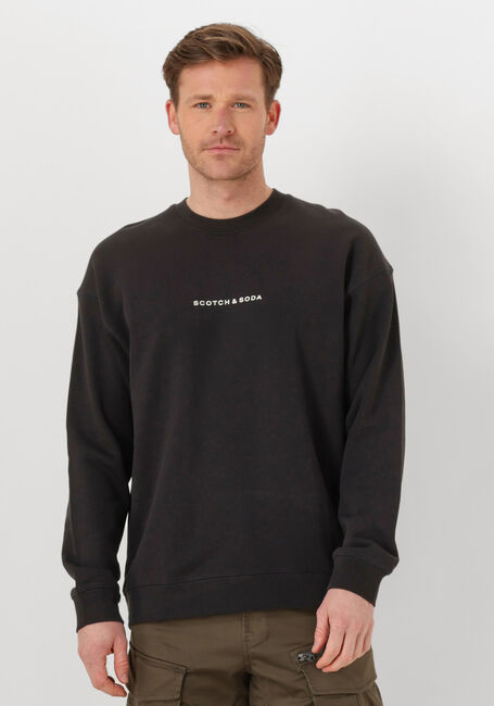 Zwarte SCOTCH & SODA Sweater LOGO FRONT CHEST SWEATSHIRT - large