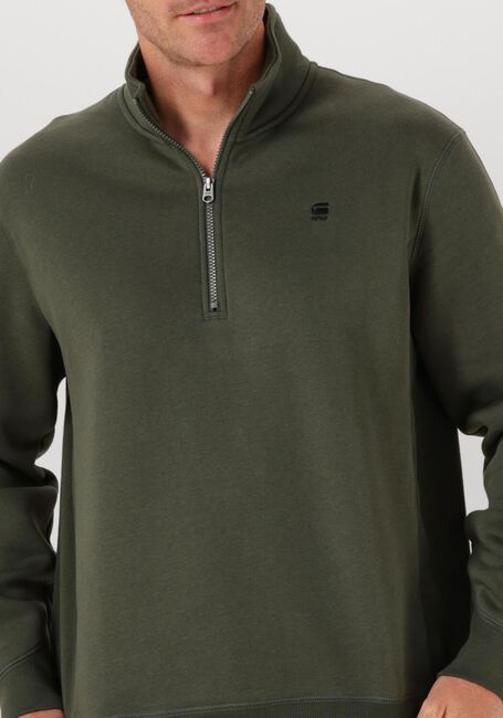 Grijze G-STAR RAW Sweater PREMIUM CORE HALF ZIP R SW L\S - large