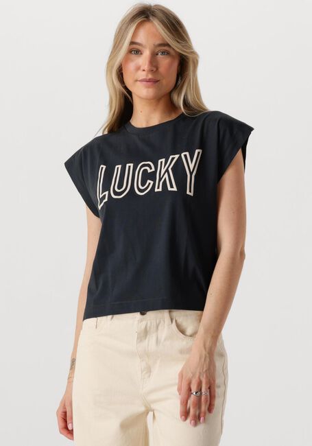 Zwarte BY-BAR T-shirt MASON OPEN LUCKY TOP - large