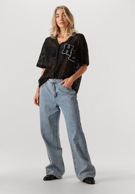 Zwarte HAUTE L'AMITIÉ Top COURT LACE TEE - large