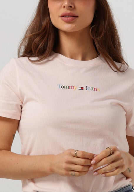 Lichtroze TOMMY JEANS T-shirt TJW REG COLOR SERIF LINEAR SS - large