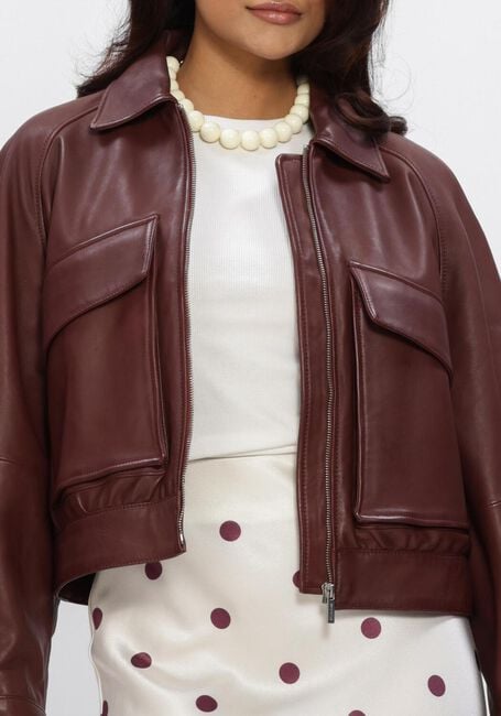 Bordeaux STUDIO AR Leren jas ANA SHEEP VEG NAPPA - large