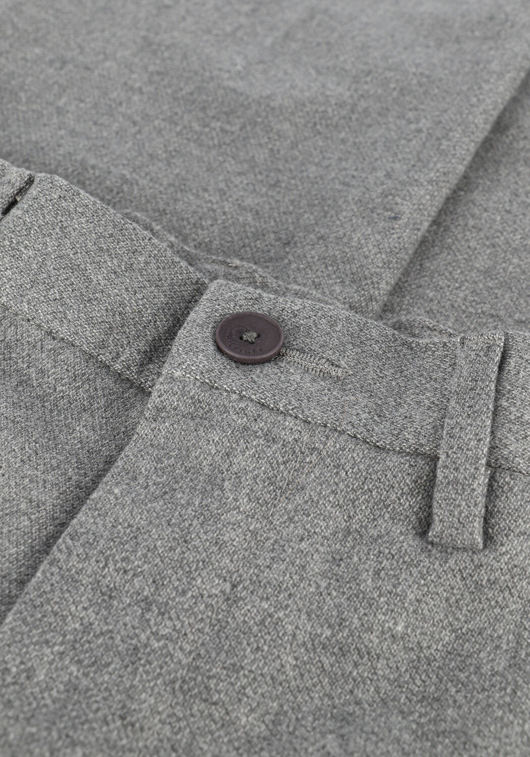 Lichtgrijze TOMMY HILFIGER Pantalon BLEECKER FAKE SOLID WOOL LOOK - large
