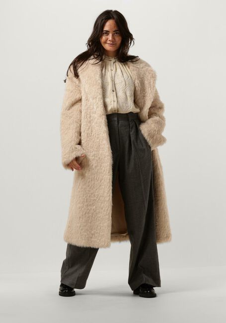 Creme STAND STUDIO Faux fur jas NICOLE COAT - large