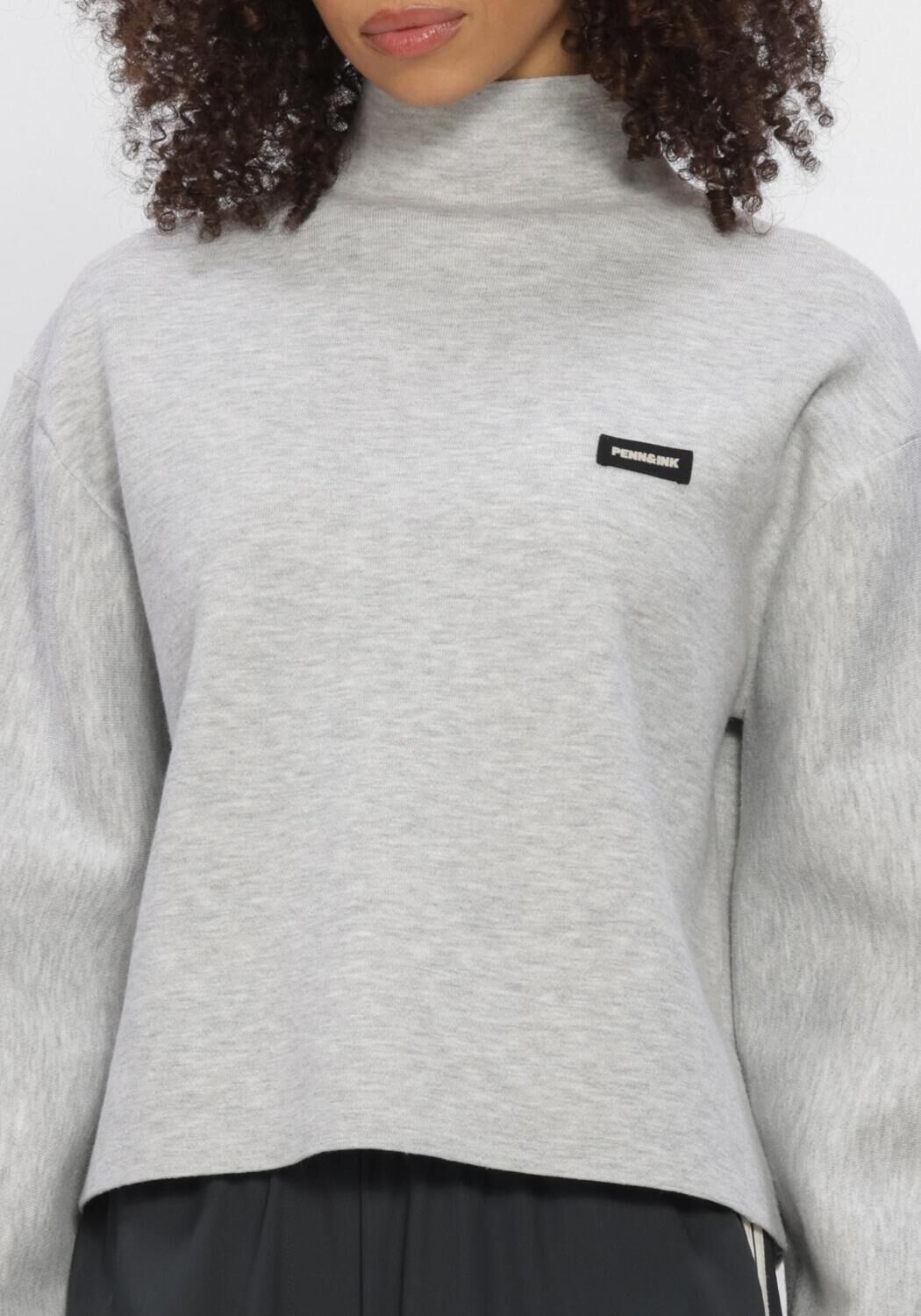 Lichtgrijze PENN & INK Sweater W26B421 - large