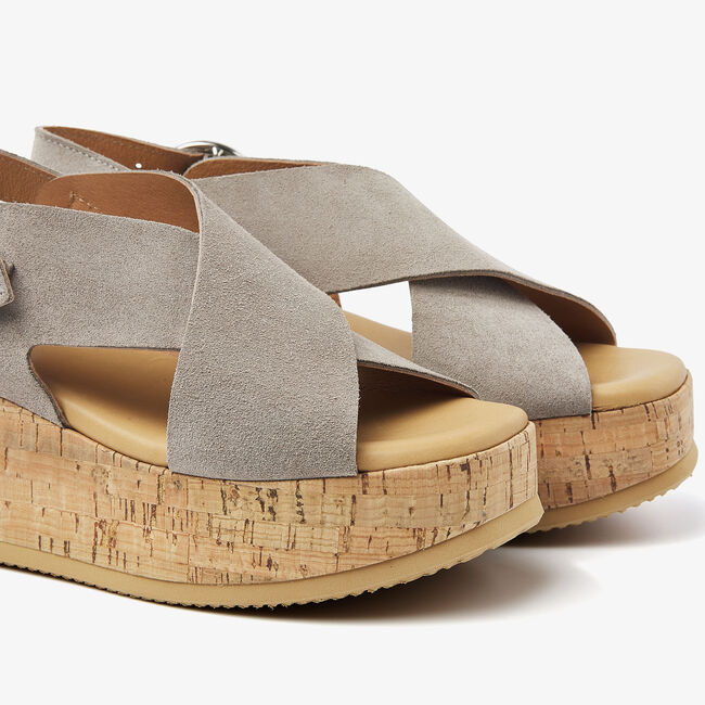 Beige VIA VAI Platte sandalen SISSEL RAISE - large