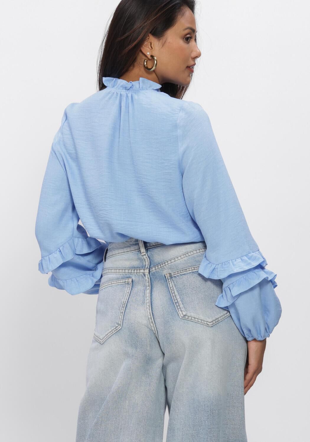 Lichtblauwe YDENCE Blouses BLOUSE JACKY - large