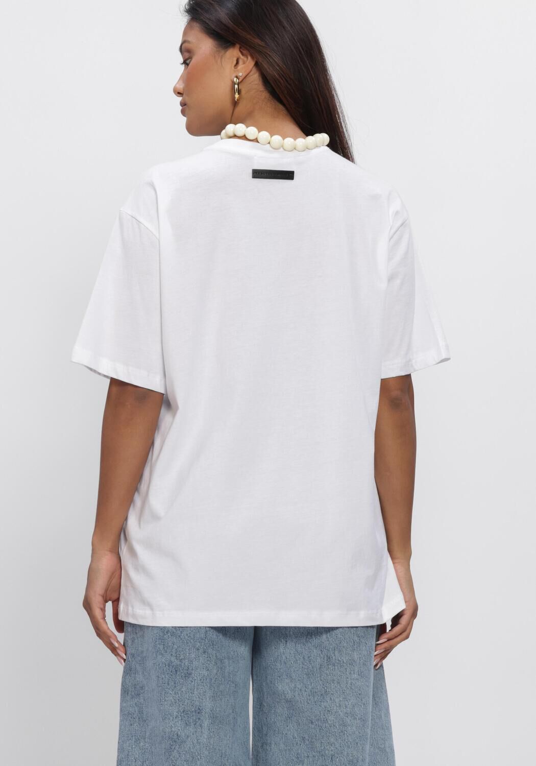 Witte HAUTE L'AMITI&Eacute; Tops & T-shirts 24 LACE NUMBER TEE - large