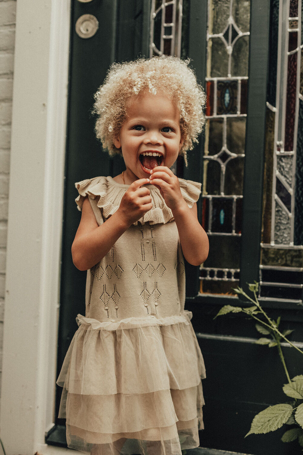 Zand BAJE STUDIO Midi jurk NOOSA - large