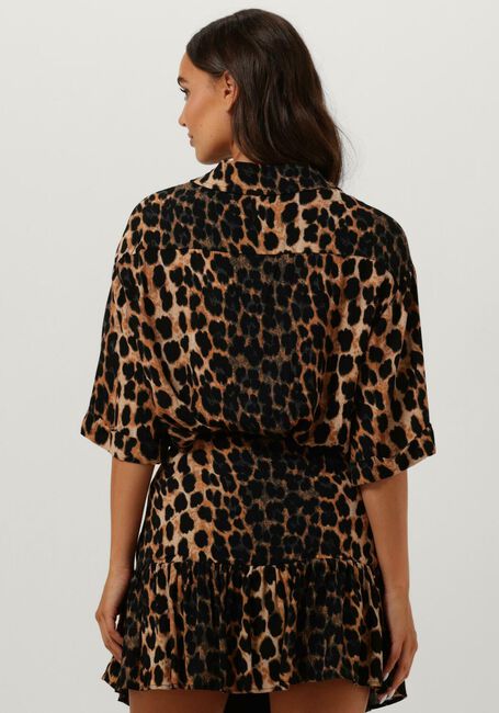 Bruine ALIX THE LABEL Blouses LADIES WOVEN ANIMAL BLOUSE - large