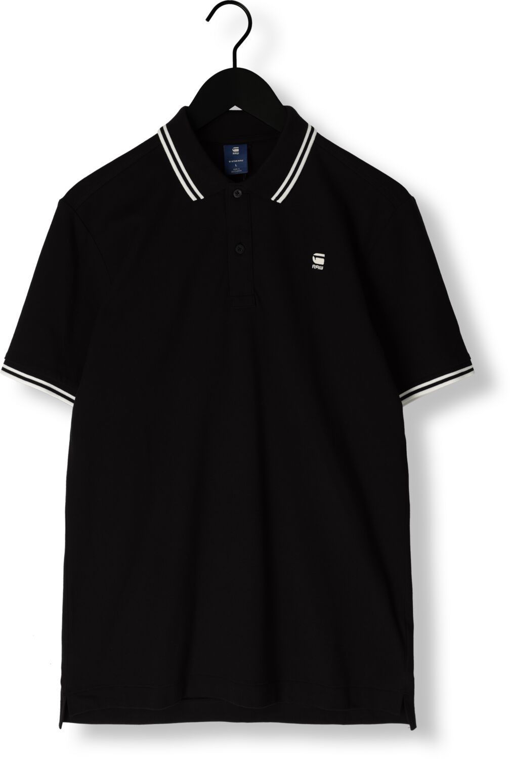 G-STAR RAW Heren Polo's & T-shirts Dunda Slim Stripe Polo S s Zwart