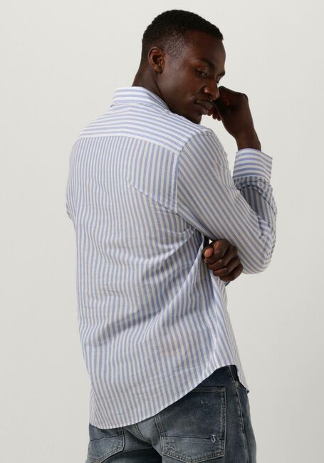 Blauwe BUTCHER OF BLUE Casual overhemd STEVIE STRIPE SHIRT - large