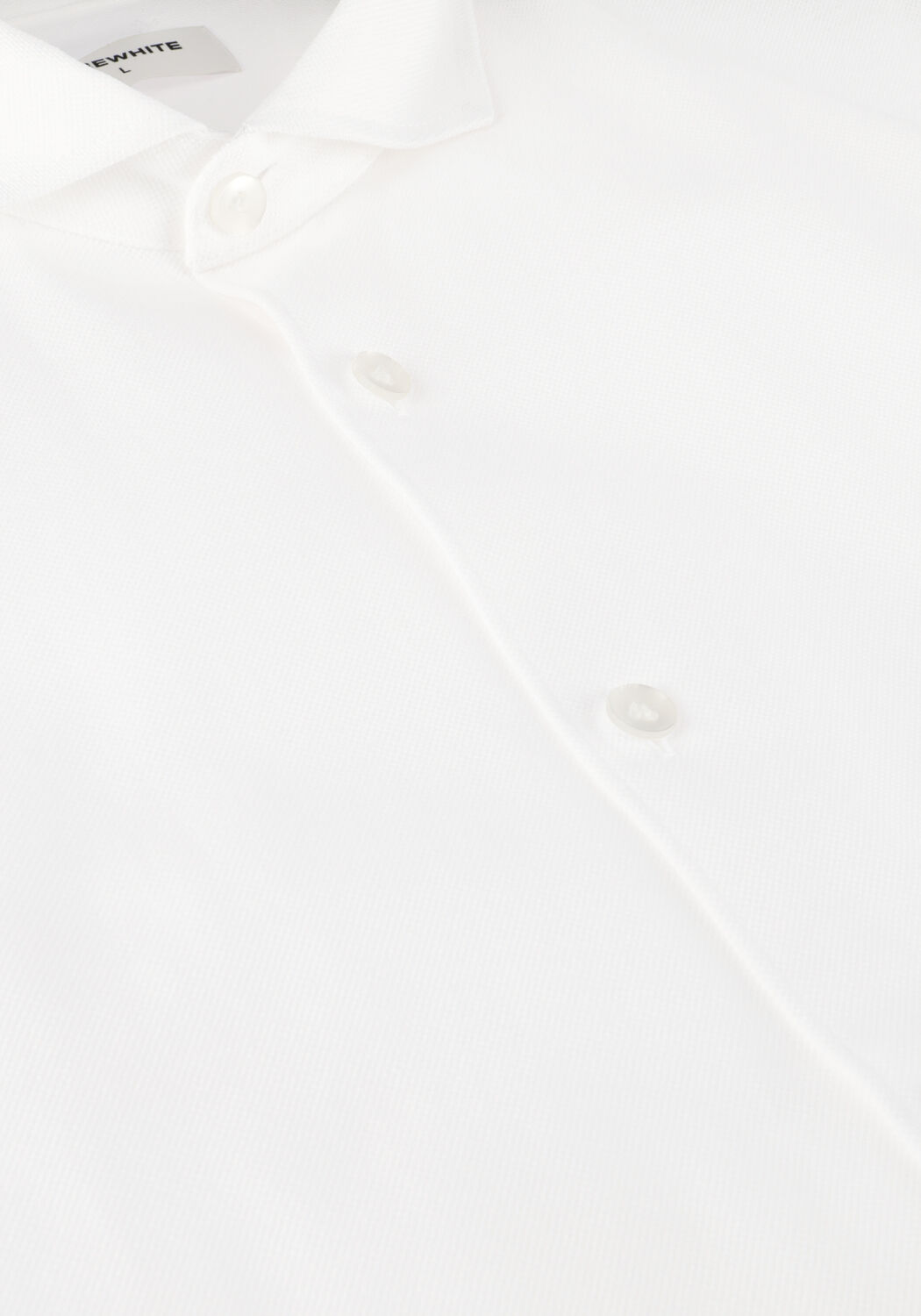 Witte PUREWHITE Casual overhemd MELANGE SS BASIC SHIRT - large