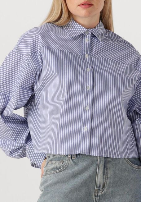 Blauwe ALIX THE LABEL Blouses LADIES WOVEN STRIPED BLOUSE - large