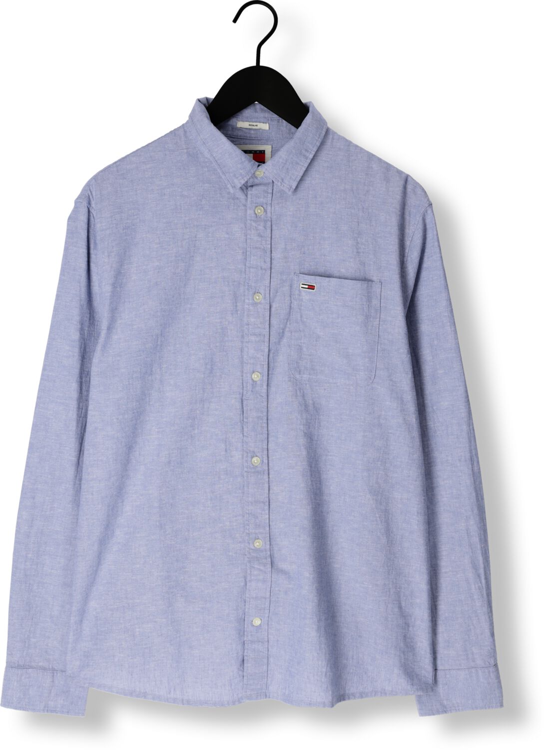 TOMMY JEANS Heren Overhemden Tjm Reg Linen Blend Shirt Blauw
