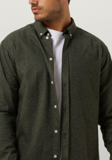 Groene ANERKJENDT Casual overhemd AKKONRAD MELANGE SHIRT - large