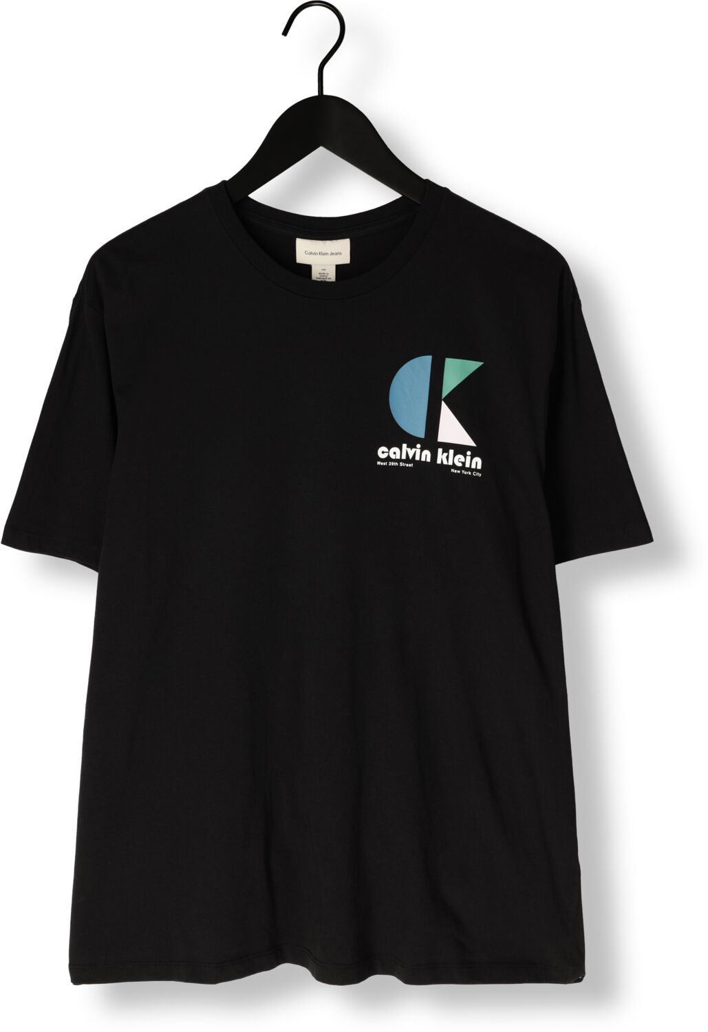 CALVIN KLEIN Heren Polo's & T-shirts Ss 20s Ck Bhs Lg Grp Zwart