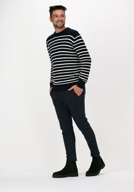 Blauwe SCOTCH & SODA Trui STRIPED STRUCTURE-KNITTED COTT Blauwe SCOTCH & SODA Trui STRIPED STRUCTURE-KNITTED COTT - large
